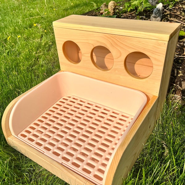 Rabbit Litter Box Hay Feeder Etsy