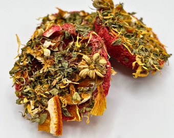 Strawberry Loofah Chew: Bunny Rabbit Forage Toy