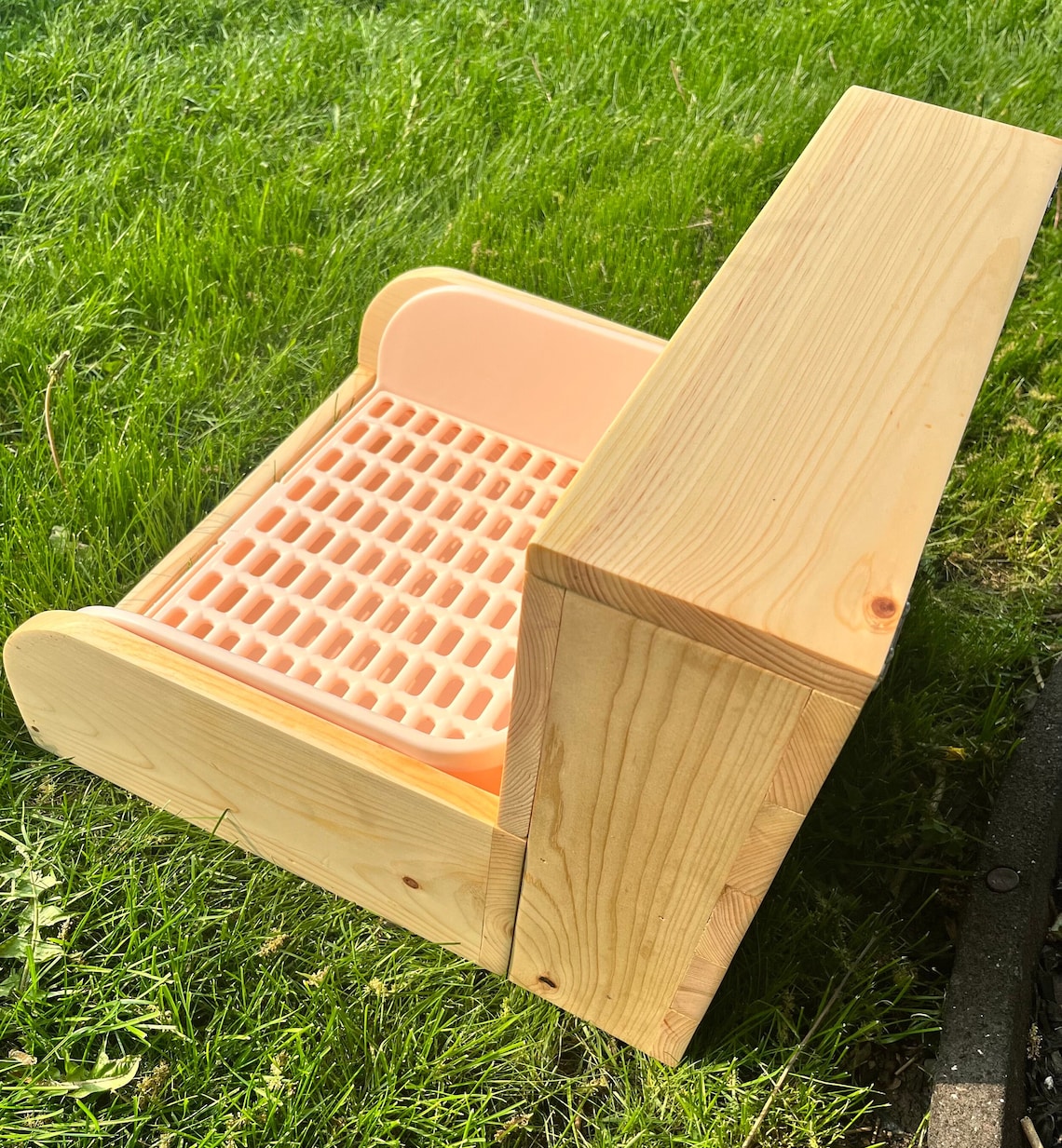 Rabbit Hay Feeder, Litter Box & Mesh Grate, Litter Pan Hay Feeding ...