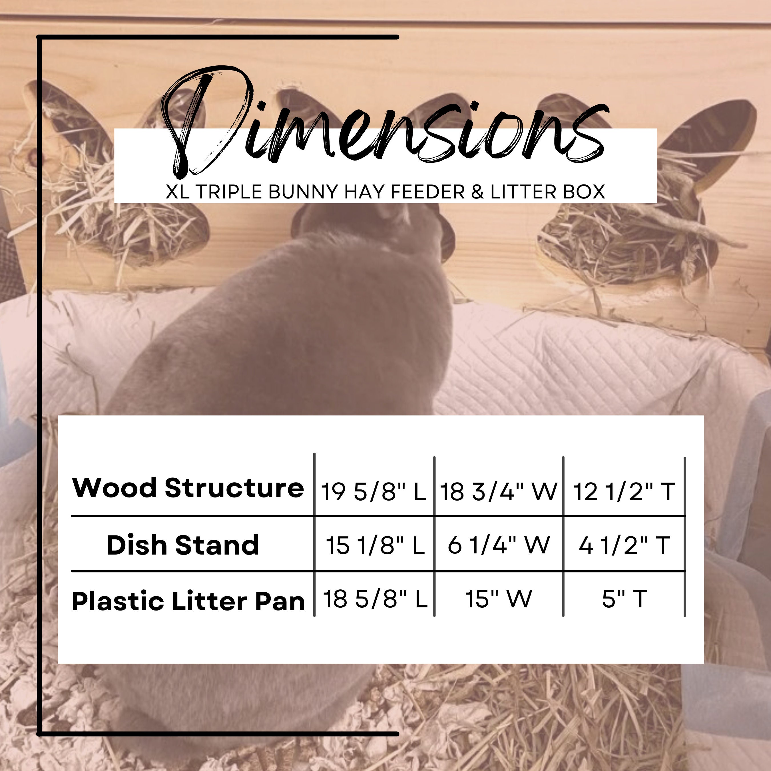 Hay Feeder & Litter Box triple Bunny Head Combo / Etsy Canada