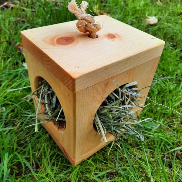 Small Animal Hay Cube, Rabbit Hay Feeder, Guinea Pig Hay Box, Boredom Breaker, Small Animal Toy