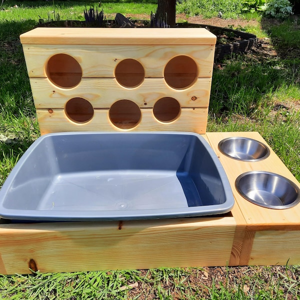Rabbit Hay Rack and Litter Box Etsy