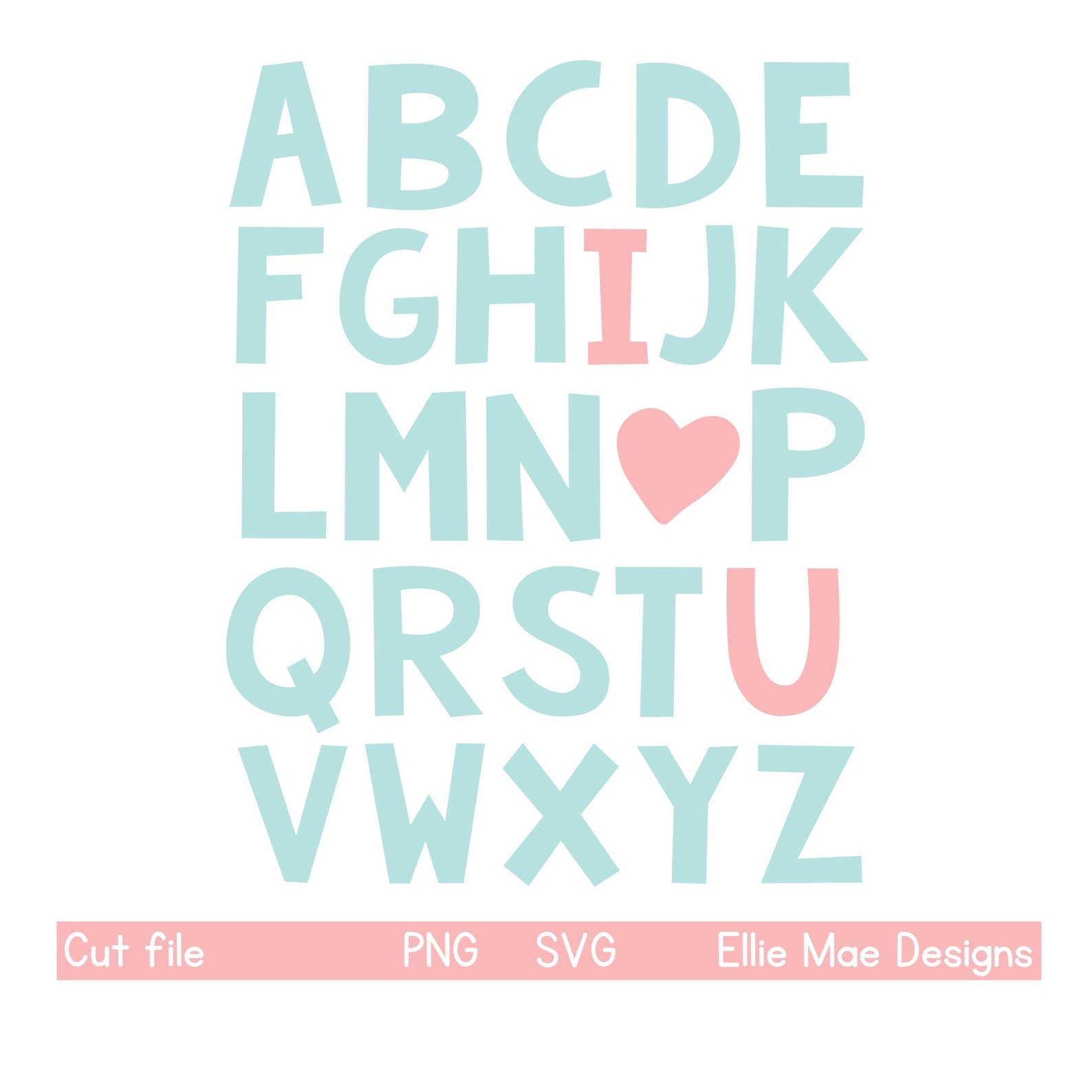 ABC I Love You SVG, PNG for Silhouette, Cricut - Etsy