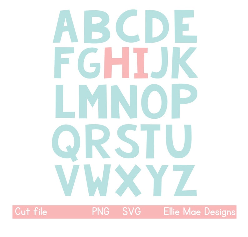 ABC Hi SVG, PNG for Cricut, Silhouette - Etsy