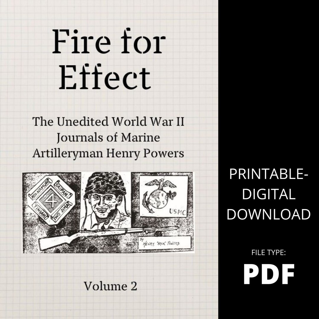 Fire for Effect Unedited World War II Journals of a Marine Etsy