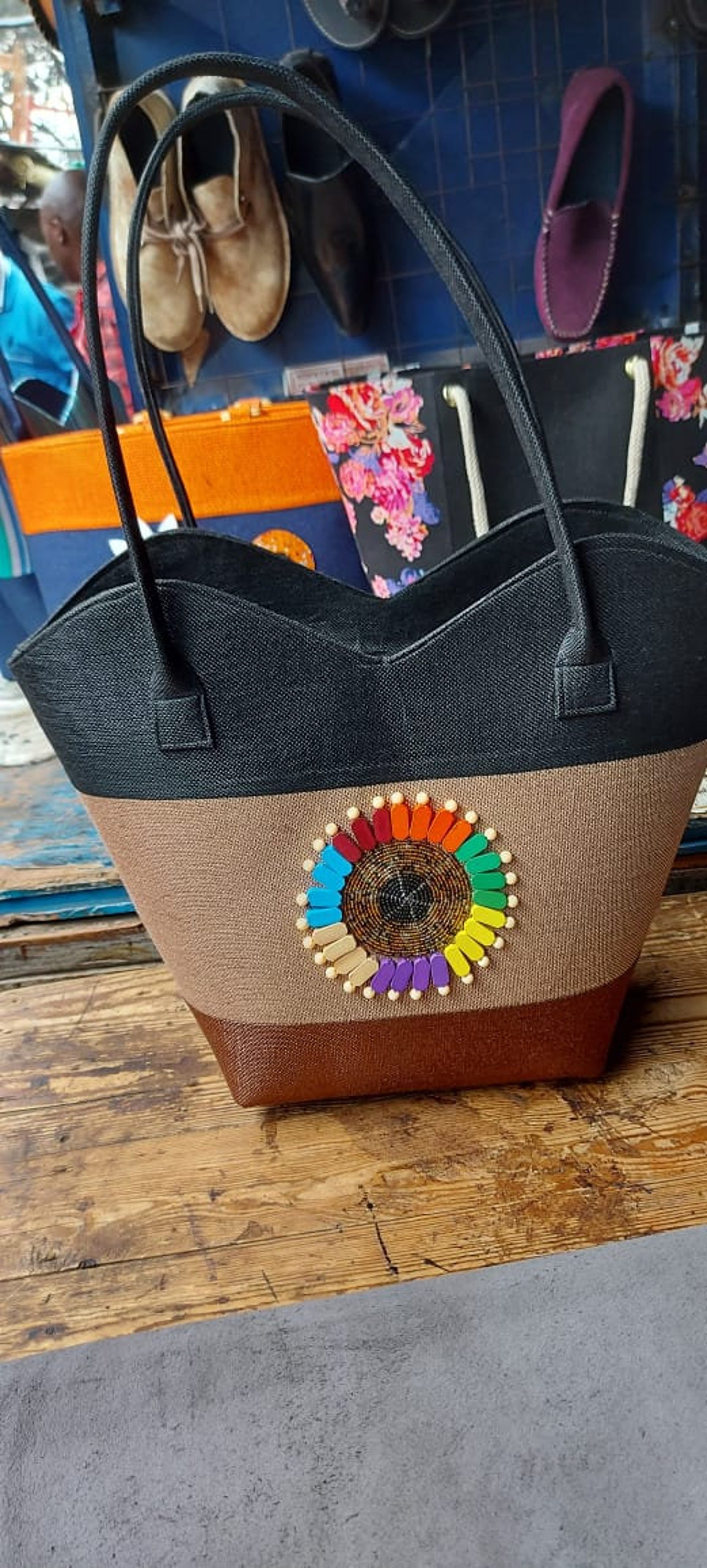Kenyan / African handcrafted handbag. Etsy