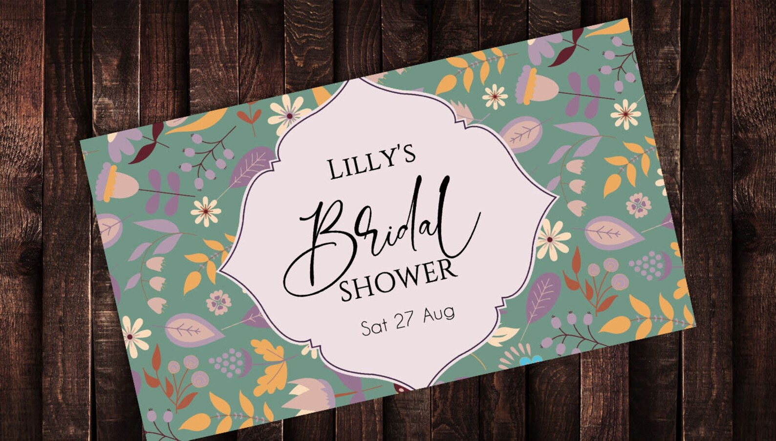 Editable Bridal Shower Facebook Event Cover Photo. Flower Etsy