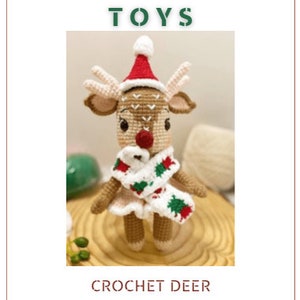 Amigurumi Deer Pattern, Easy pattern, Amigurumi Toy Pattern, Christmas Gift, Newborn Gift, Kid&#39;s Craft, Amigurumi Organic Hand Knitted Toy