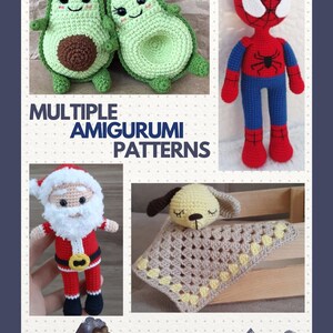 Amigurumi Avocado Pattern, Easy pattern, Amigurumi Spiderman Pattern, Birthday Gift, Kid's Craft, Mate Blanket Pattern, English Patterns