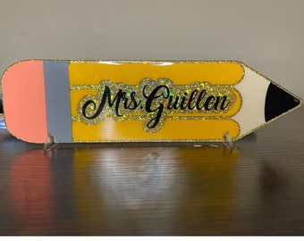 Teacher Name Plate - Etsy