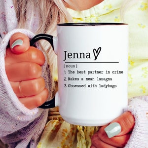 Personalized Name Definition Mug, Personalize Name Coffee Mug With Custom Definition, Custom Name Mug, Name Meaning Mug, Name Definition Cup