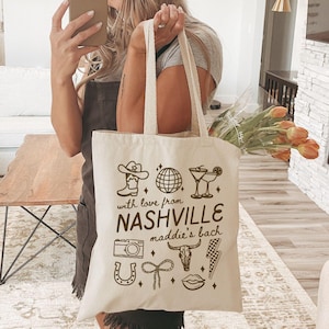 Nashville Bachelorette Bags, Custom Last Rodeo Bachelorette Tote Bags, Western Country Cowgirl Bach Gifts, Disco Cowboy Bachelorette Bags