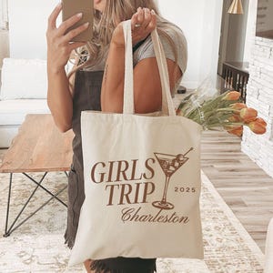 Girls Trip Bags, Girls Trip Tote Bags, Custom Girls Weekend Canvas Bag, Girls Vacation Bag, Girls Trip Gifts, Beach Girls Weekender Tote Bag