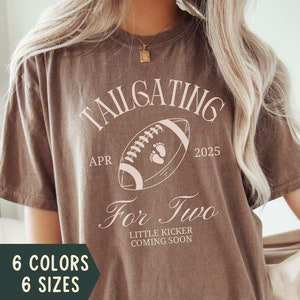 Football Pregnancy Announcement Shirt, Football Baby Reveal Comfort Colors TShirt, Fall Pregnancy Reveal Shirt,Football Pregnancy Reveal Tee