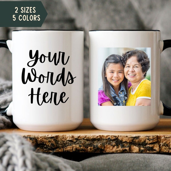 Custom Photo Mug Grandma, Custom Picture Mug, Personalized Photo Grandma Mug, Grandmother Gifts from Grandkids, Grandmother Mug, Mimi Mug