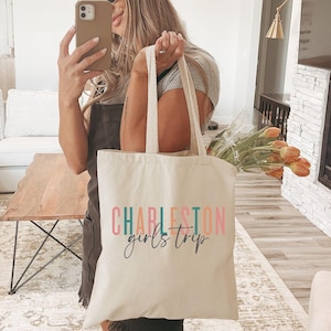 Girls Trip Bags, Girls Trip Tote Bags, Custom Girls Weekend Canvas Bag, Girls Vacation Bag, Girls Trip Gifts, Beach Girls Weekender Tote Bag