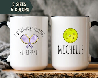 Pickleball Gifts, Pickleball Mug, Custom Pickleball Gifts for Women, Funny Player Pickleball Personalized Mug, Pickleball Lover Gift for Mom
