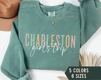 Custom Girls Trip Sweatshirts, Comfort Colors Girls Trip Shirts 2024, Personalized Girls Weekend Shirt, Girls Vacation Crewneck,Weekend Trip