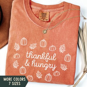 Thanksgiving Pregnancy Announcement Shirt, Fall Pregnant Comfort Colors TShirt, Thankful Pregnancy Reveal Shirt, Autumn Pregnant Reveal Tee