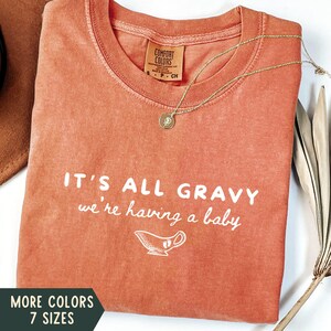 Thanksgiving Pregnancy Announcement Shirt, Fall Pregnant Comfort Colors TShirt, Thankful Pregnancy Reveal Shirt, Autumn Pregnant Reveal Tee