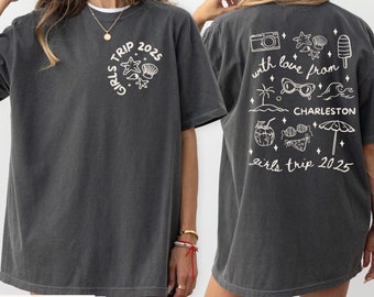 Custom Beach Girls Trip Shirts, Summer Girls Weekend Comfort Colors Shirt, Spring Break Girls Trip Tees, Girls Beach Vacation Trip Shirt