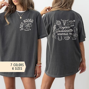 Nashville Bachelorette Shirts, Custom Last Rodeo Bachelorette TShirts, Luxury Country Cowgirl Bach Tees, Disco Western Bachelorette Shirts bild 1