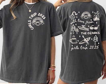 Custom Girls Lake Trip Shirts, Comfort Colors Girls Weekend Shirt, Custom Location Birthday Lake Trip Tees, Lakehouse Weekend Trip Shirt