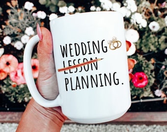 Engaged Teacher Gift Idea, Engagement Mug Gift for Teacher, Future Mrs Mug,Lesson Wedding Planning Coffee Mug,Personalized Gift From Student