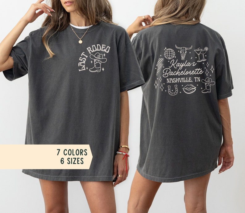 Nashville Bachelorette Shirts, Custom Last Rodeo Bachelorette TShirts, Luxury Country Cowgirl Bach Tees, Disco Western Bachelorette Shirts bild 1