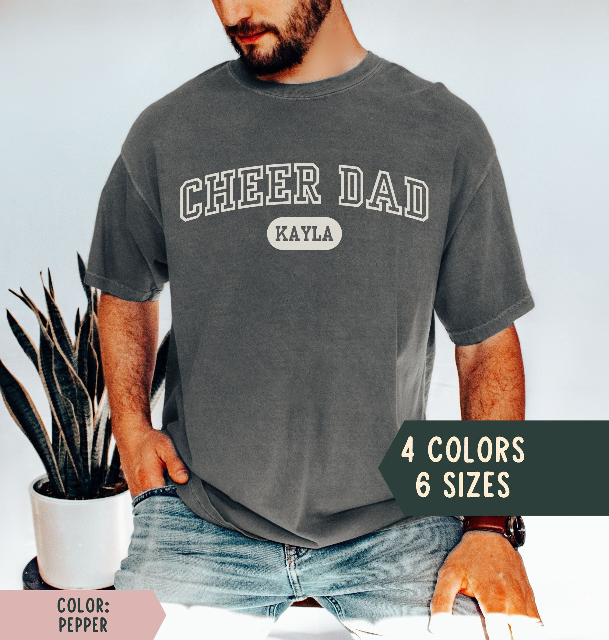 Cheer Dad Shirt, Cheer Dad Gift, Gift for Cheer Dad, Cheerleading Dad Shirt, Cheer Daddy Comfort Colors T-Shirt, Dad of Cheerleader Tee