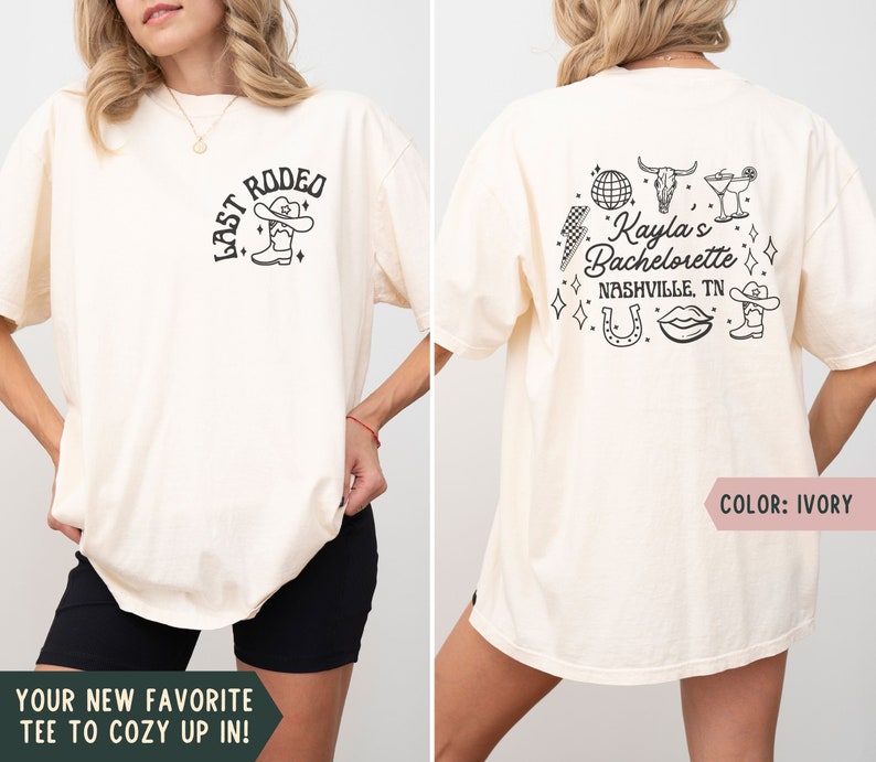 Nashville Bachelorette Shirts, Custom Last Rodeo Bachelorette TShirts, Luxury Country Cowgirl Bach Tees, Disco Western Bachelorette Shirts bild 6