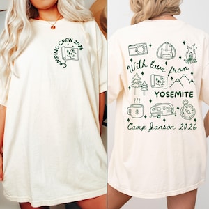 Family Camping Shirts, Custom Family Camp Trip Shirt, Matching Camping Crew Tees, Personalized Summer Camp Tshirt, Family Reunion Group Tees Bild 1