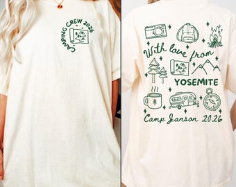 Family Camping Shirts, Custom Family Camp Trip Shirt, Matching Camping Crew Tees, Personalized Summer Camp Tshirt, Family Reunion Group Tees
