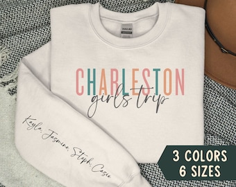 Custom Girls Trip Sweatshirts, Custom Girls Trip Shirts 2024, Personalized Girls Weekend Shirt, Girls Vacation Crewneck, Weekend Trip Shirt