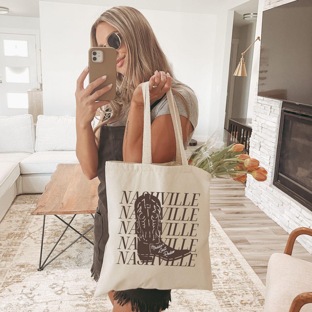 Nashville Bachelorette Bags, Custom Last Rodeo Bachelorette Tote Bags ...