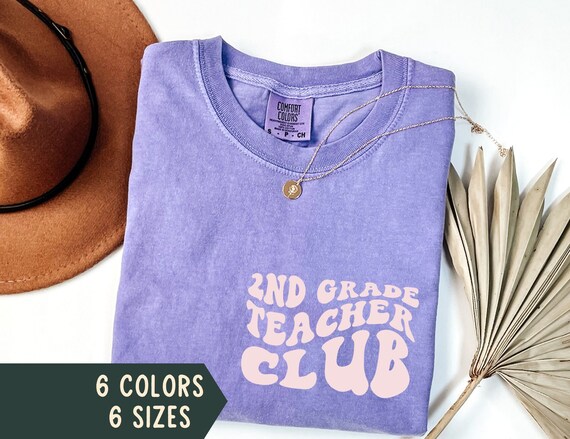 Second Grade Teacher Shirt, Retro 2nd Grade Teacher Shirts, Comfort Colors Grade Level Shirt, 2nd Grade Teacher Team T-Shirts,Back to School