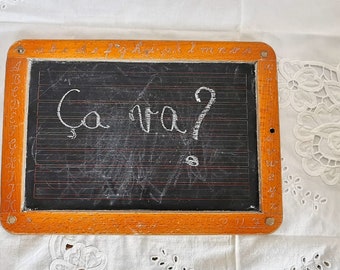schoolhouse desks Vintage French School Slate / ardoise / French School / Vintage / Schoolware / Antique / office decor / Kids room decor / Vinatge
