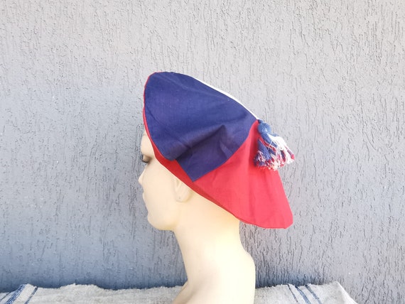 French Vintage Canvas traditional beret / French … - image 7