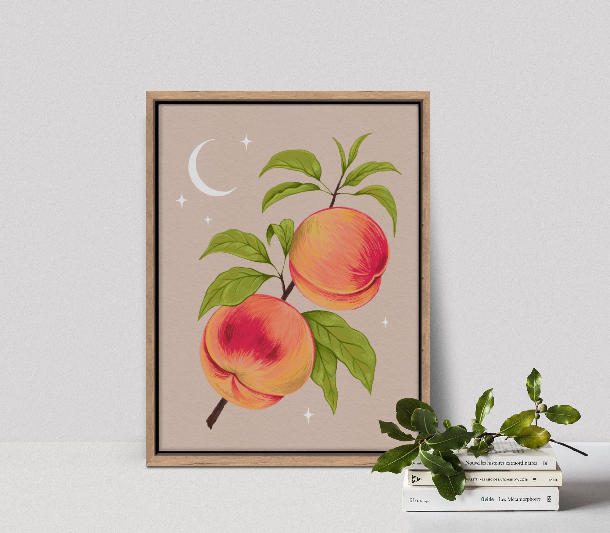 Vintage Peach Wall Art Peach Art Print Peach Botanical - Etsy