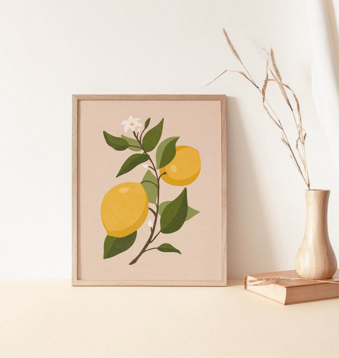 Vintage Lemon Wall Art Lemon Art Print Citrus Art Fruit Art - Etsy