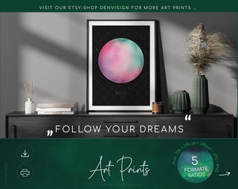 Abstract Planet, Bauble, Bubble, Marble, Wall Art, Wandbilder Poster, Wall Art Print, Printable Home Decor, Life Quotes