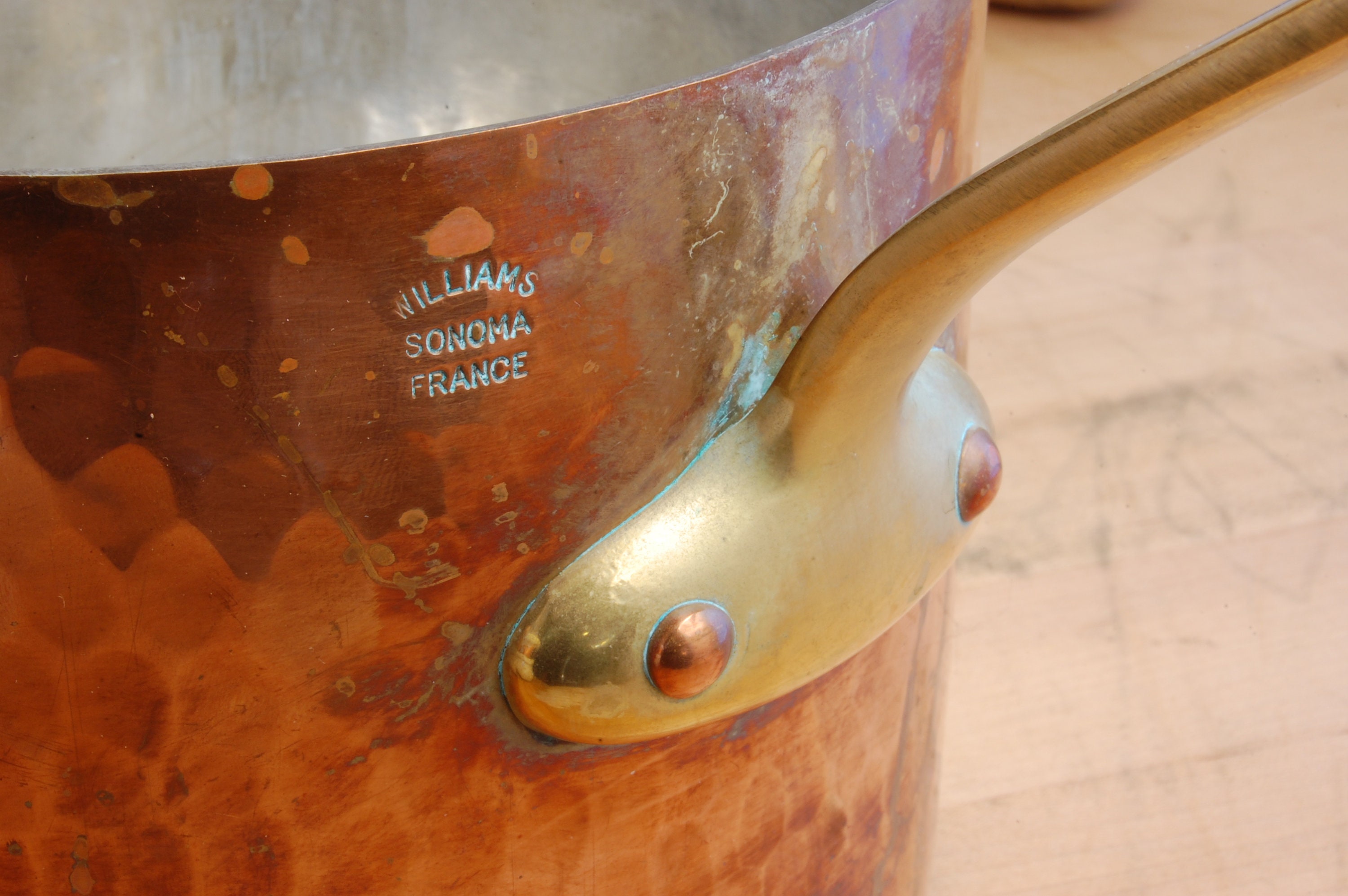 65/8 Williams Sonoma France Stamped BainMarie/Double Boiler. 1.4mm