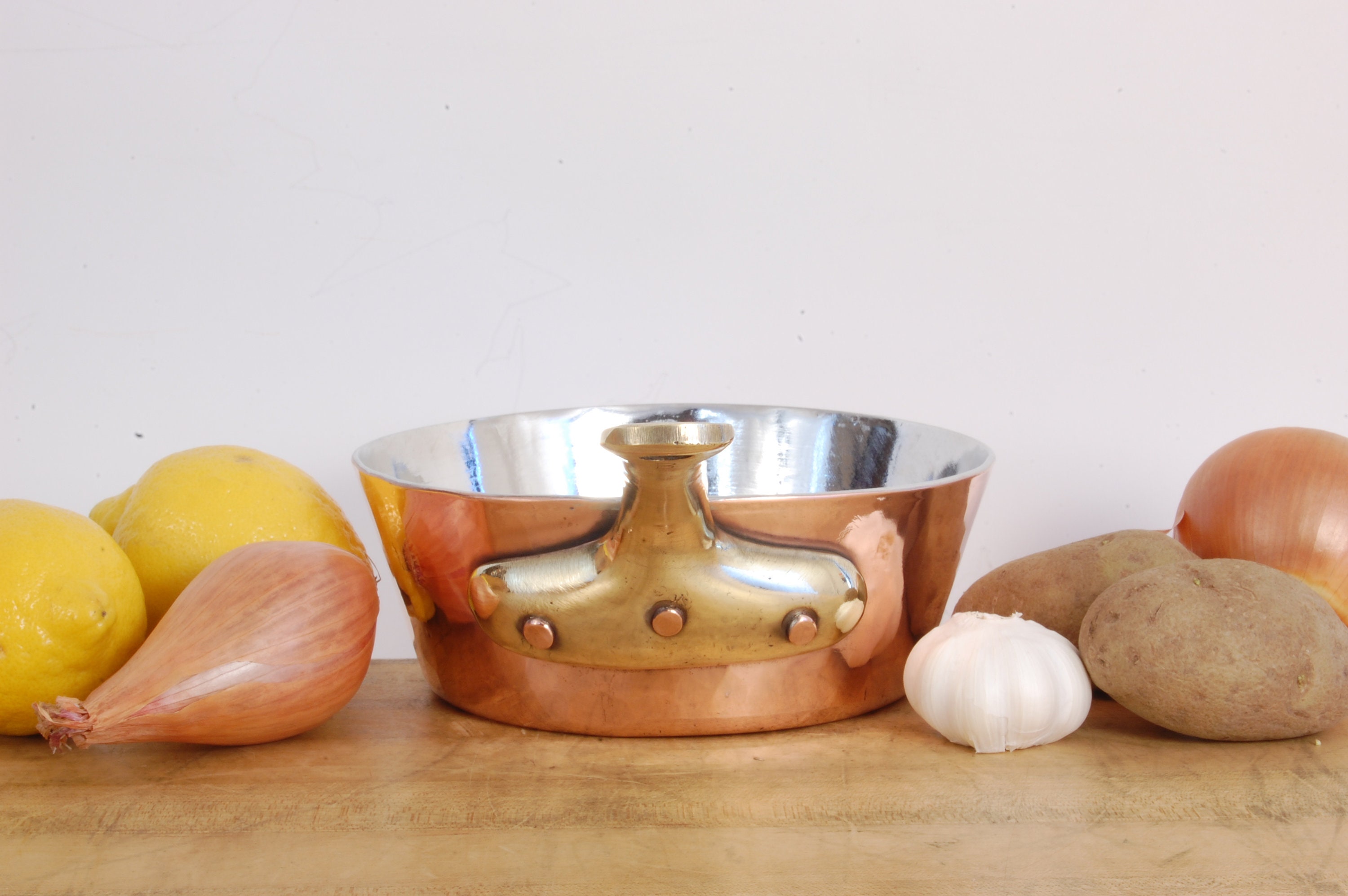 2.7mm NEW TIN 7-1/4 Vintage Copper Windsor Saucepan with Hammered ...