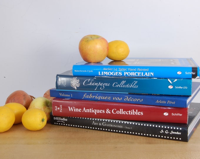 SET OF 5 Vintage and Modern Books about Collectibles, Art, Design, etc. As Found.