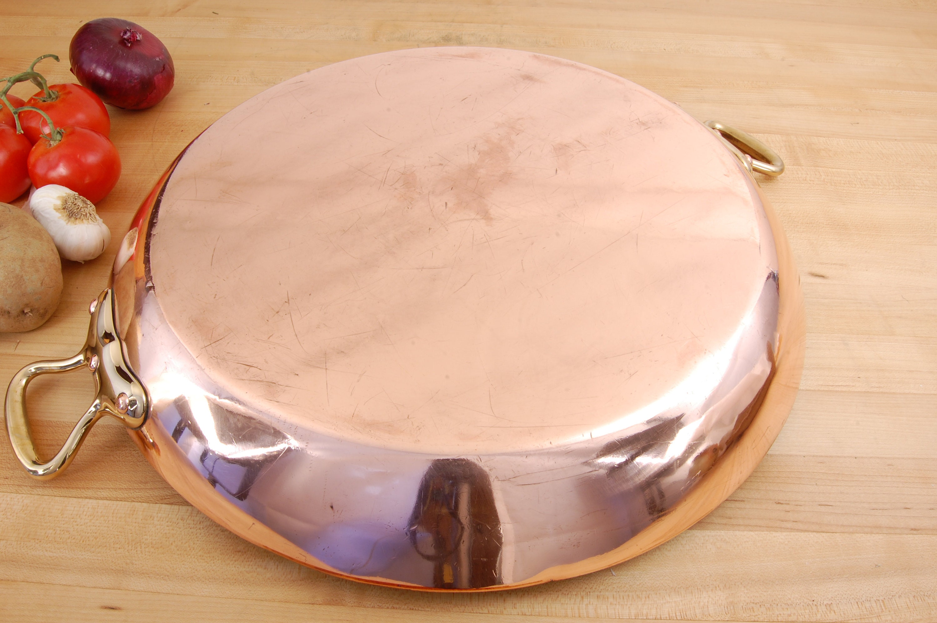 18 BRIDGE Kitchenware 8lb 8oz vintage Au Gratin Pan New Tin. This is