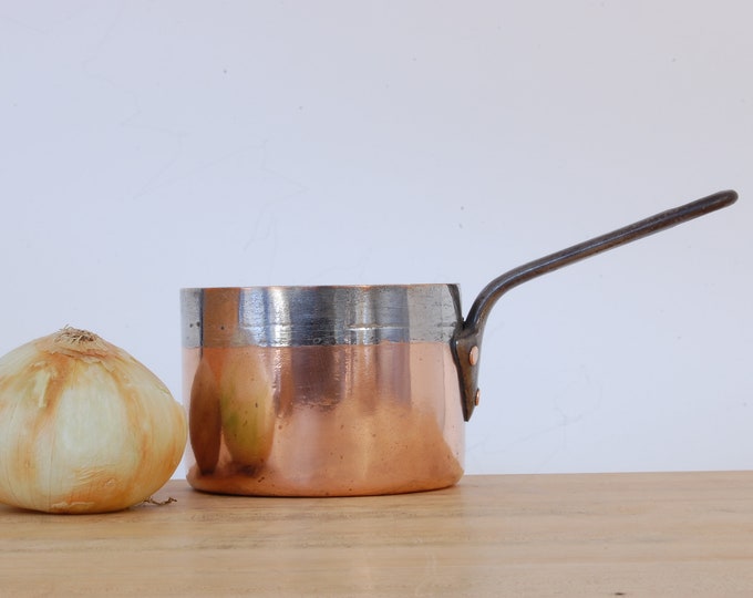 Jones Bros 4-1/2" Saucepan 1.2mm  0.568kg  Dovetailed Pan HISTORIC We specialize in vintage and antique copper pots & cookware