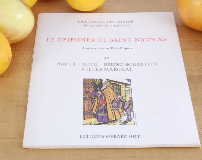 Le Dejeuner De Saint-Nicolas Vintage French Language Cookbook. As Found.
