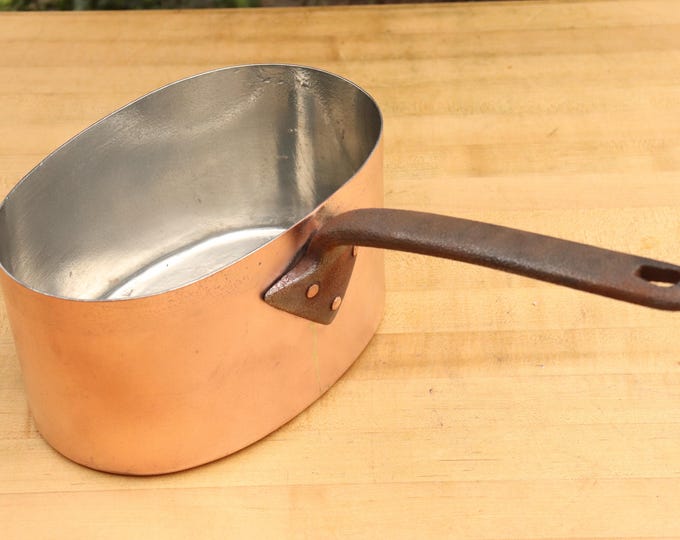Benham & Froud Fish Pan. Very Heavy, Cramp (Dovetail) Seams. 7 pounds 4 ounces. New TIn. We sell vintage and antique copper cookware.
