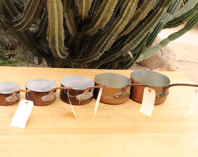 Copper Saucepans with aluminum lining As Found. 10 Pounds.