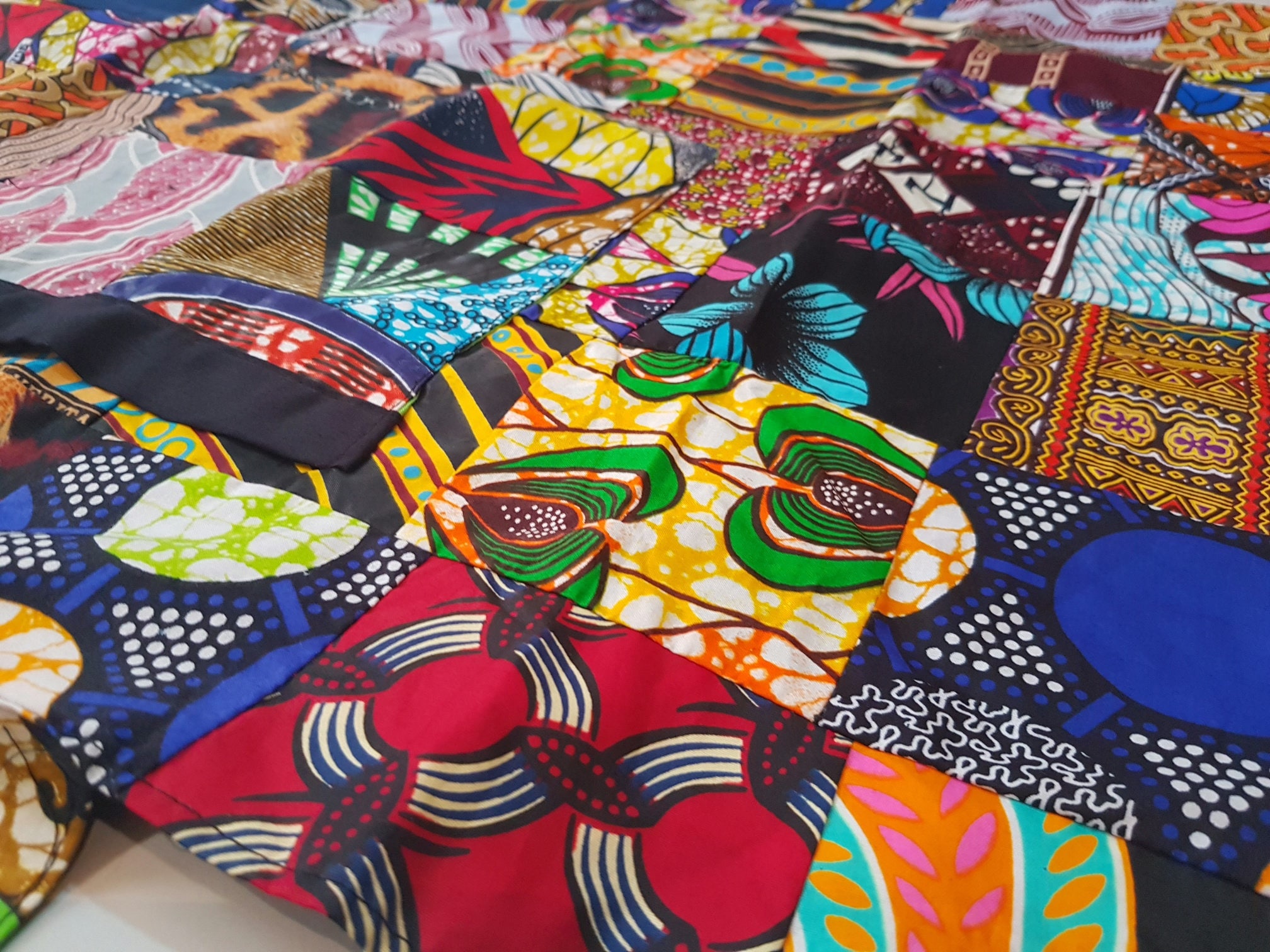 Apron Patchwork African Print (ankara), Vibrant Unique Patchwork Colors ...